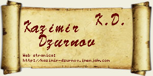 Kazimir Džurnov vizit kartica